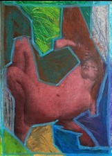 Woman Portrait Modern Art Oil Pastel Mix Media A4 Paper Modern Art Picture