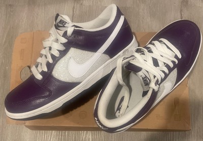 Woman s Nike Dunk Low Cl Grand Purple with glitter on sides Woman s US Size 10