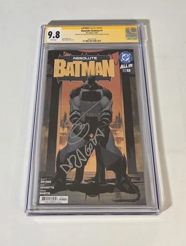 Absolute Batman #1 CGC SS 9.8 Grade SIGNED Snyder & Dragotta Cover A First Print