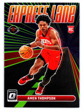 2023-24 Donruss Optic Amen Thompson Express Lane RC Lime Green 020/149