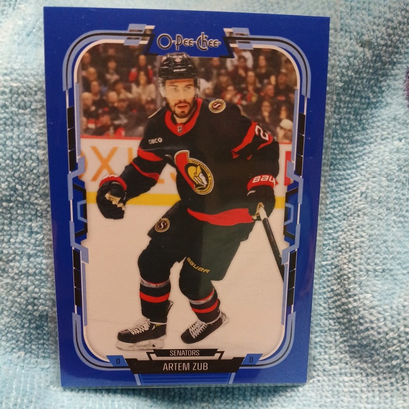 2025-26 O-Pee-Chee Hockey Blue Artem Zub #159 Ottawa Senators