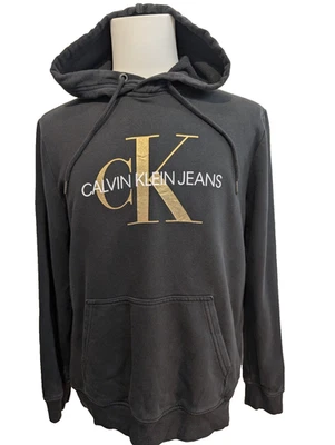 Sweat à Capuche Calvin Klein Noir - Logo Or & Blanc - Taille M - Photo 1/4