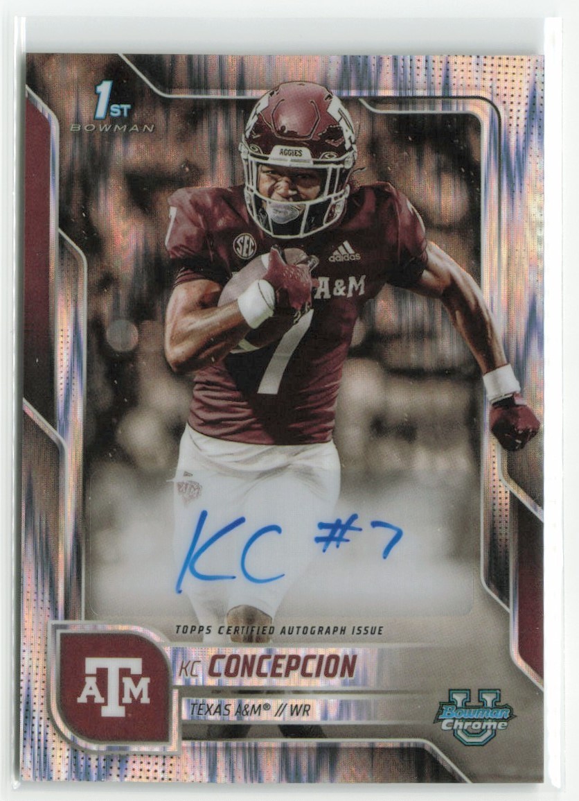 2025 Bowman Chrome University KC Concepcion #BCA-KCO Stealth Refractor Auto