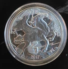 2017 Pegasus Freedom Horse Winged TONED Bullion-0.999 Silver 1 Ounce Oz Art Coin