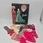 Vtg 1960's Barbie Doll Midge Bubble Cut Blonde Japan Feet w/Case & Acessories