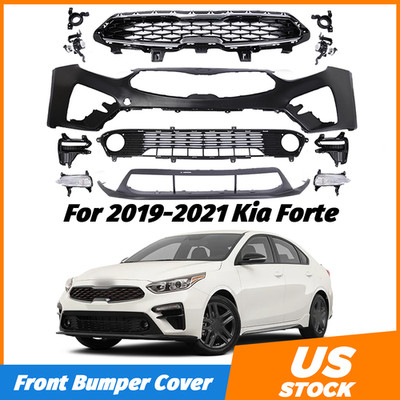 For 2019-2021 Kia Forte Front Bumper Cover Assembly Complete With Grille, Fogs