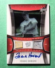 2005  Upper Deck Trilogy Signature Materials TSM-FH Frank Howard Senators 69/75
