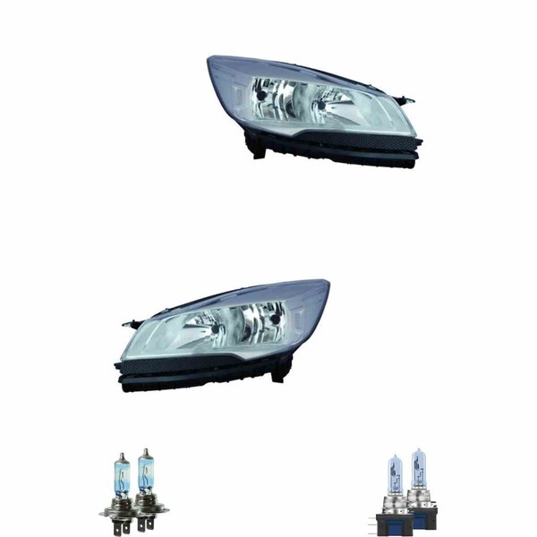 Halogen Scheinwerfer Frontscheinwerfer Set H7 FüR Ford Kuga Ii Inkl. Lampen-image