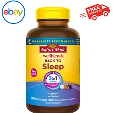 Nature Made Wellblends Back To Sleep Aid 120 Fast Dissolve Tablets