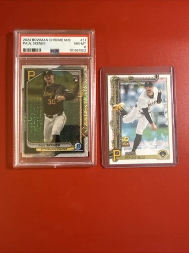 2024 Bowman Chrome M/B Paul Skenes #31 Mojo PSA 8 (bonus card) Pitt Pirates