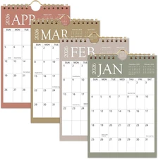 Mini Wall Calendar 2026-2027, 6X9 Inch Mini Calendar, 18 Month Small Calendar 
