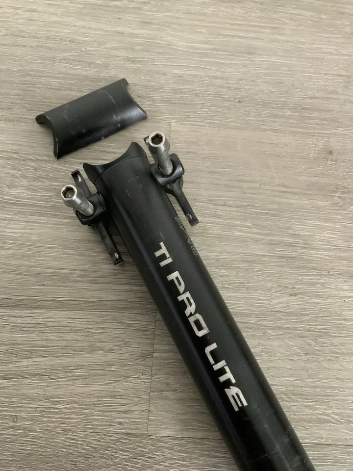 TIJA DE SILLÍN KCNC TI PRO LITE 27,2 MM X 230 MM LONGITUD TOTAL 112 GRAMOS TITANIO NEGRO Foto 2 de 4