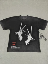 Civil Regime x Edward Scissorhands Shirt Mens Large Black Oversized Tee Graphic
