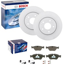 BOSCH BREMSSCHEIBEN + BELÄGE VORNE passend für MERCEDES C/E-KLASSE W202 W210