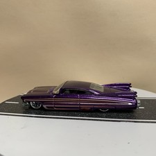 2010 Hot Wheels Hot Auction Series Custom 1959 Cadillac Coupe Deville Purple NM