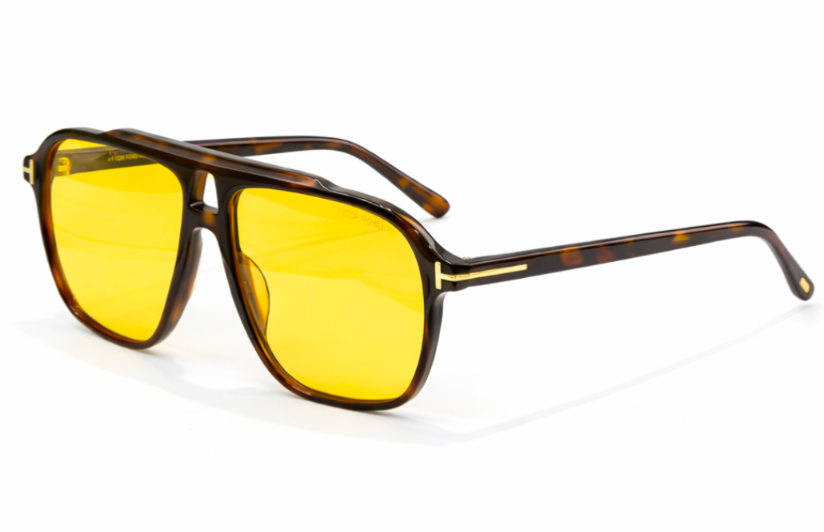 Tom Ford Autari Sunglasses TF1209 Havana/Yellow 56-14-145mm  display picture 1