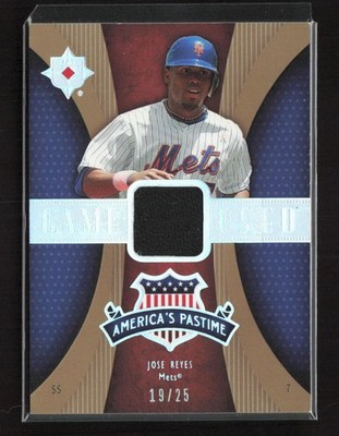 2007 UD Ultimate Collection #PM-RE Jose Reyes America's Pastime Gold #/25