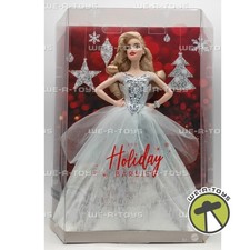 2021 Holiday Barbie Doll Blonde In White Gown 2020 Mattel #GXL18