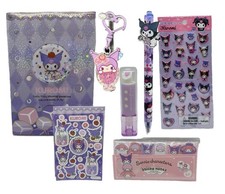 Sanrio Kuromi Shaking Notebook, Stickers, Pen, Sticky Tabs, Eraser  Bag Clip