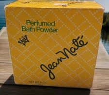 Vtg Jean Nate Perfumed Bath Powder w/Puff 0.6 Oz New Sealed in Original Box