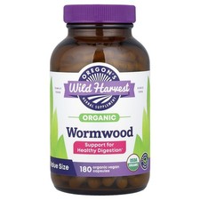Organic Wormwood, 180 Organic Vegan Capsules 260 mg per Capsule