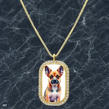 Gorgeous Cute Dog Puppy Pendant Necklace Image Design Refined Gold Tone Gold