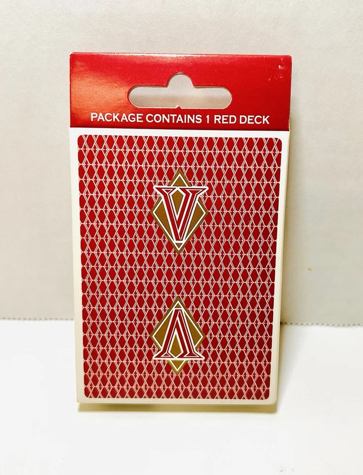 Tarjetas de juego de póker rojas jumbo marca Vegas calidad casino Foto 2 de 2
