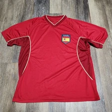 Official Espana Patch Football Soccer Jersey, Size L Rhinox Spain Logo On Back