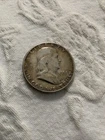 1951 Benjamin Franklin Liberty Bell Vintage Silver Half Dollar Coin No Mint Mark