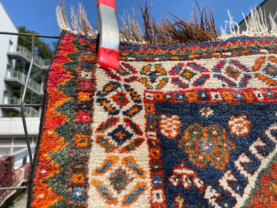 Lur 57x50cm antique Bagface carpet handknotted rug clean eBay