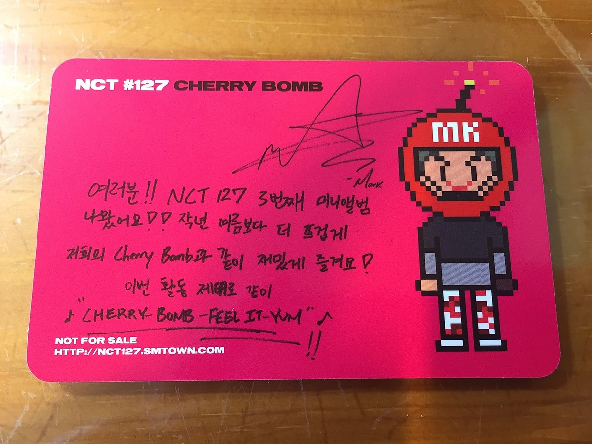 NCT127 3rd Mini Album NCT #127 Cherry Bomb Mark Photo Card