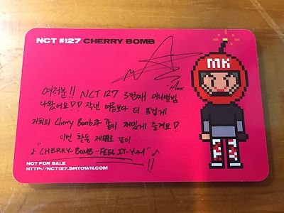 NCT127 3rd Mini Album NCT #127 Cherry Bomb Mark Photo Card