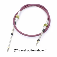 6 Series Push-Pull Cable,  Combination Hubs, 5/16-24 Rods, (choose travel)