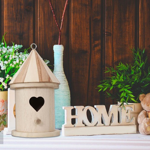 Hummingbird House Wooden DIY Bird House Outdoor Garden Patio Hanging Decor - Picture 12 of 14