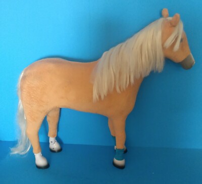 Paradise Kids Fabric Covered Jointed Palomino Horse with White Mane & Tail