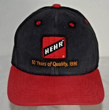 HEHR Window Manufacturing Hat Cap Black and Red Snapback Vintage Made in USA