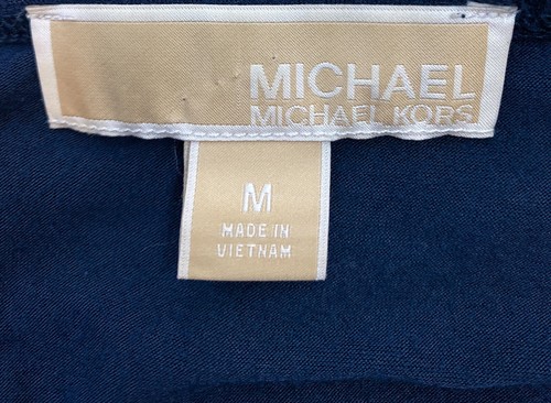 Michael Kors Women Top Shirt Blouse Navy Blue Size M - Picture 7 of 7