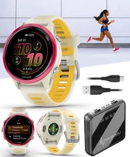 Garmin Forerunner 570 42mm Advanced GPS Running Smartwatch Raspberry w/ PBank