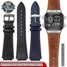 18mm Leather Watch Strap For Casio AE1200/1300 A158W/168 W-216H Vintage Bracelet