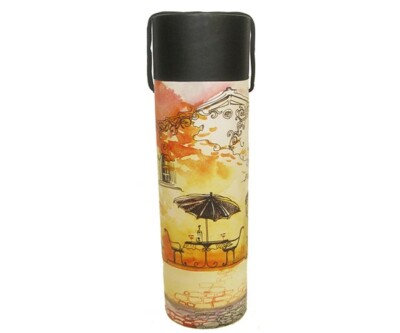Bella Vita Cafe Printed Paper Bottle Box 