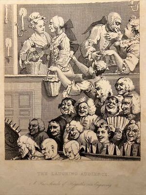 Antik Stahlstich 1860 The Laughing Audience Illustration Engraving Illustration - Bild 1 von 4