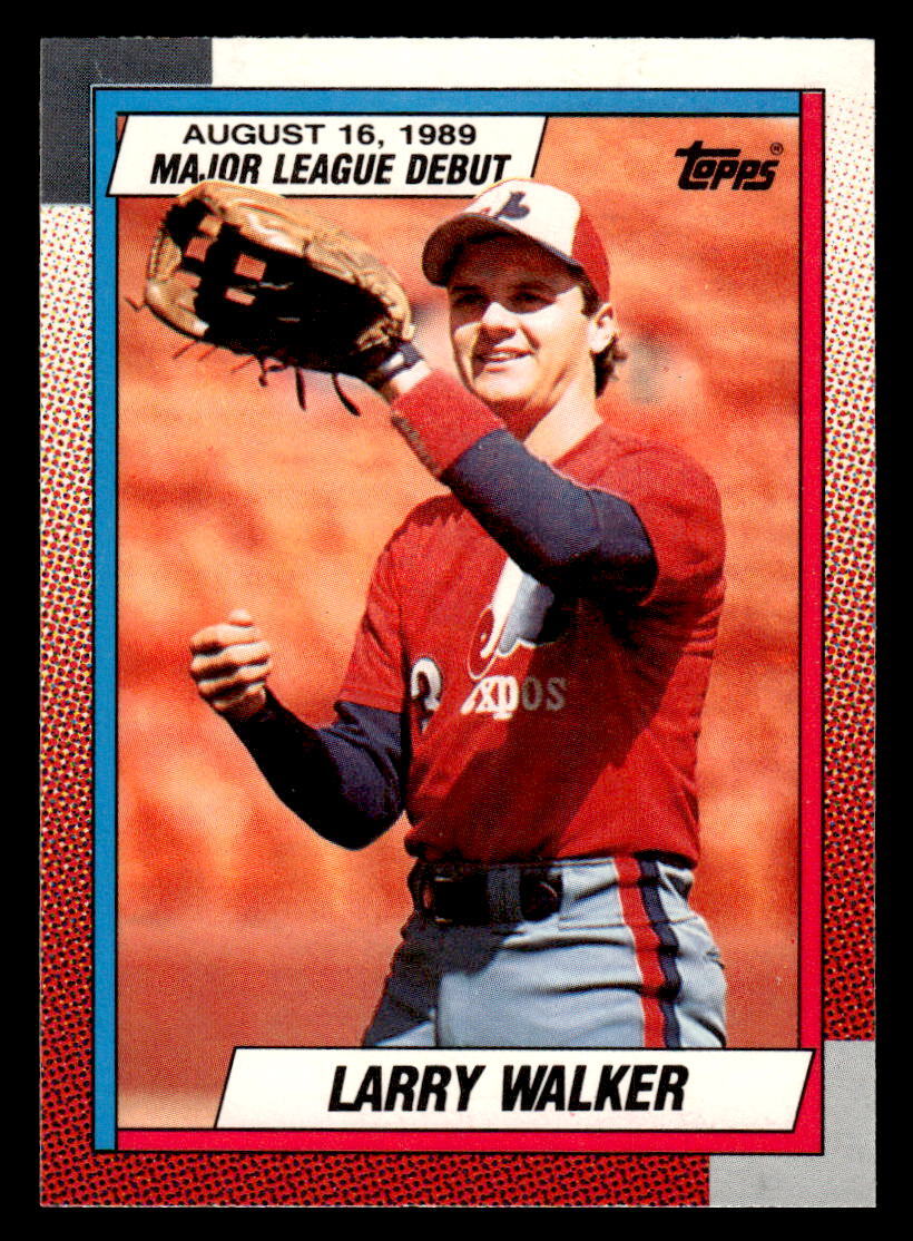 1990 Topps Major League Debut 1989 #133 Larry Walker Rookie Card RC