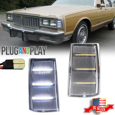 81-85 Chevy Impala Caprice Pontiac Clear White LED Side Marker