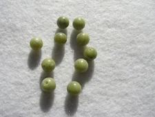 Connemara Green Marble Beads, Connemara Marble by Gerard, count 10 various sizes