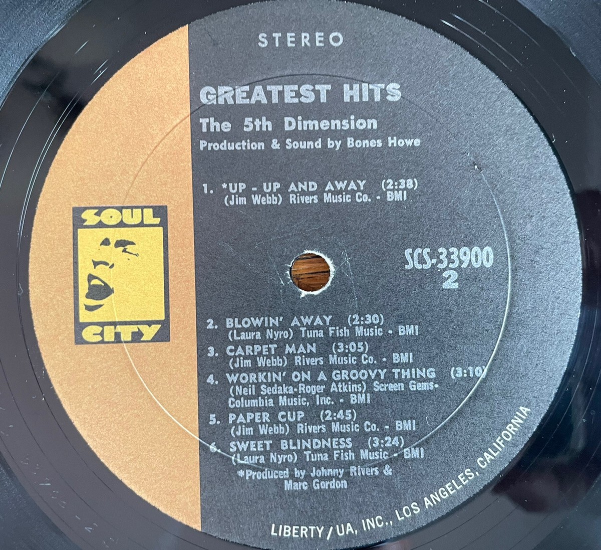 The 5th Dimension Greatest Hits 33RPM 12