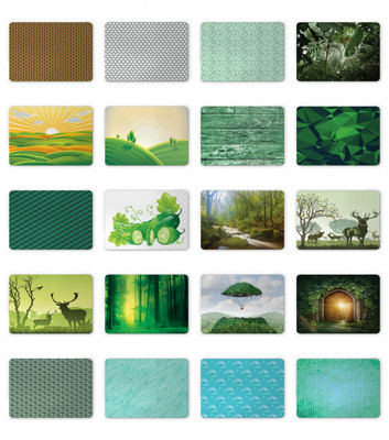 Ambesonne Green Pattern Mousepad Rectangle Non-Slip Rubber