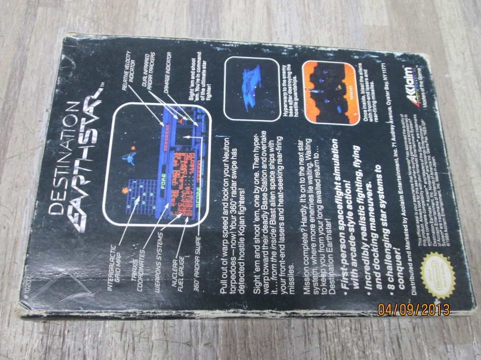 任天堂 NES Destination Earthstar 1990 电子游戏几乎不使用。 很好 — 第 2/4 张图片