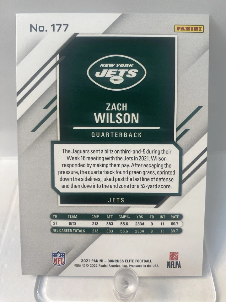 2021 Panini Chronicles Zach Wilson #177 Elite Update Red  /399 (RC) - Image 2 of 4