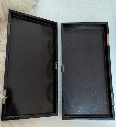 ANTIQUE BLACK LACQUER ASSORTED BOXES - Picture 10 of 16