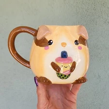 Guinea Pig Funky Bobba Ceramic Mug or Desk Organizer
